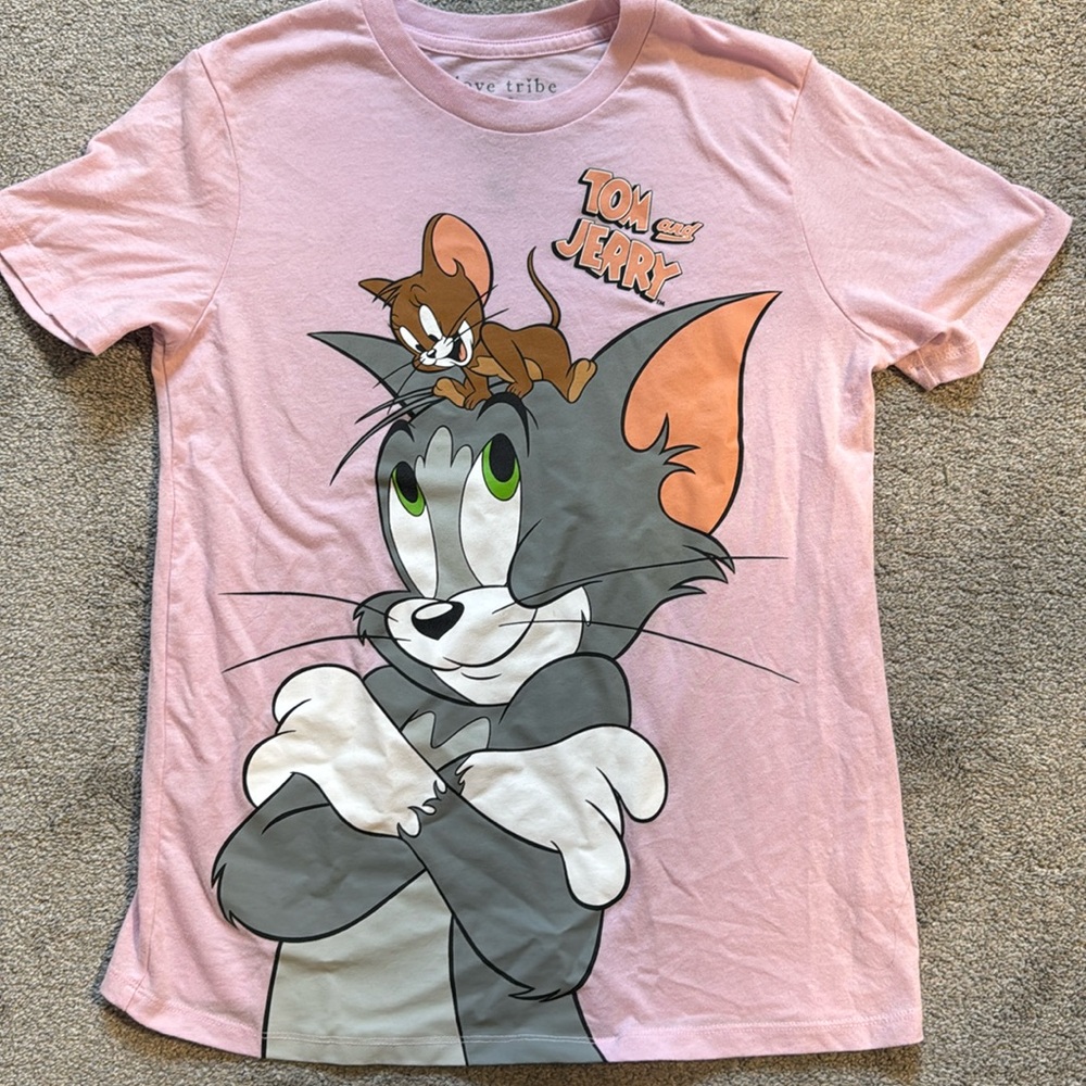 Tom & Jerry T Shirt XS Love Tribe Pink
